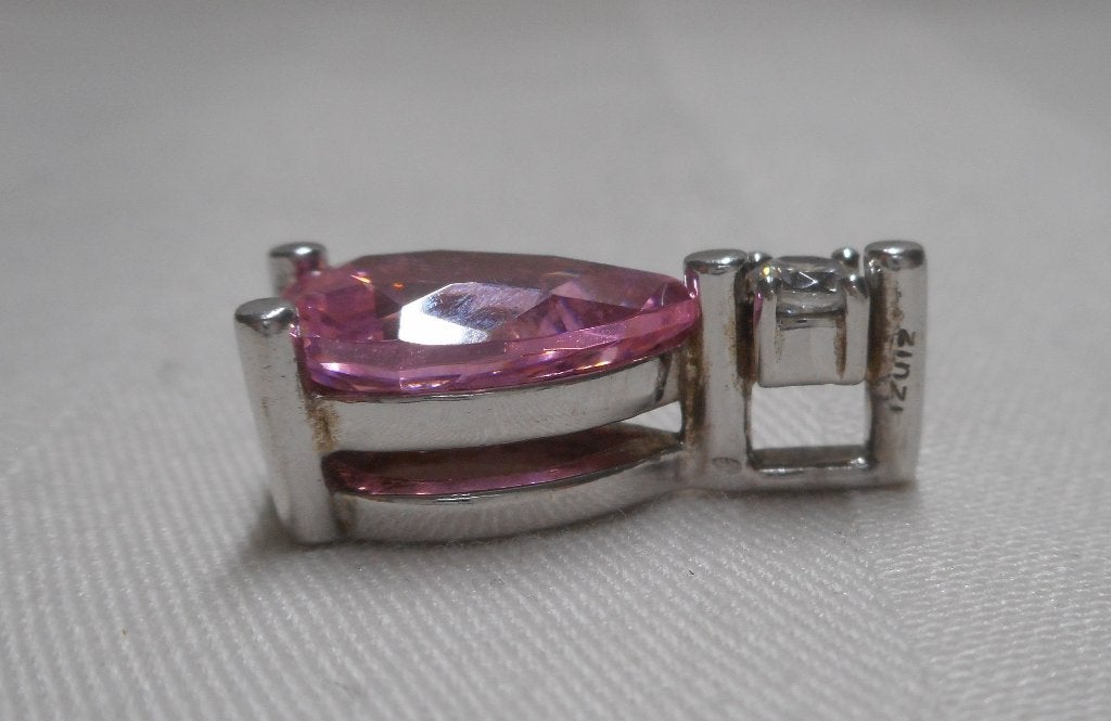 Mooie zilveren Zinzi hanger met stenen nr.430, Verzenden, Zo goed als nieuw, Zilver, Zilver