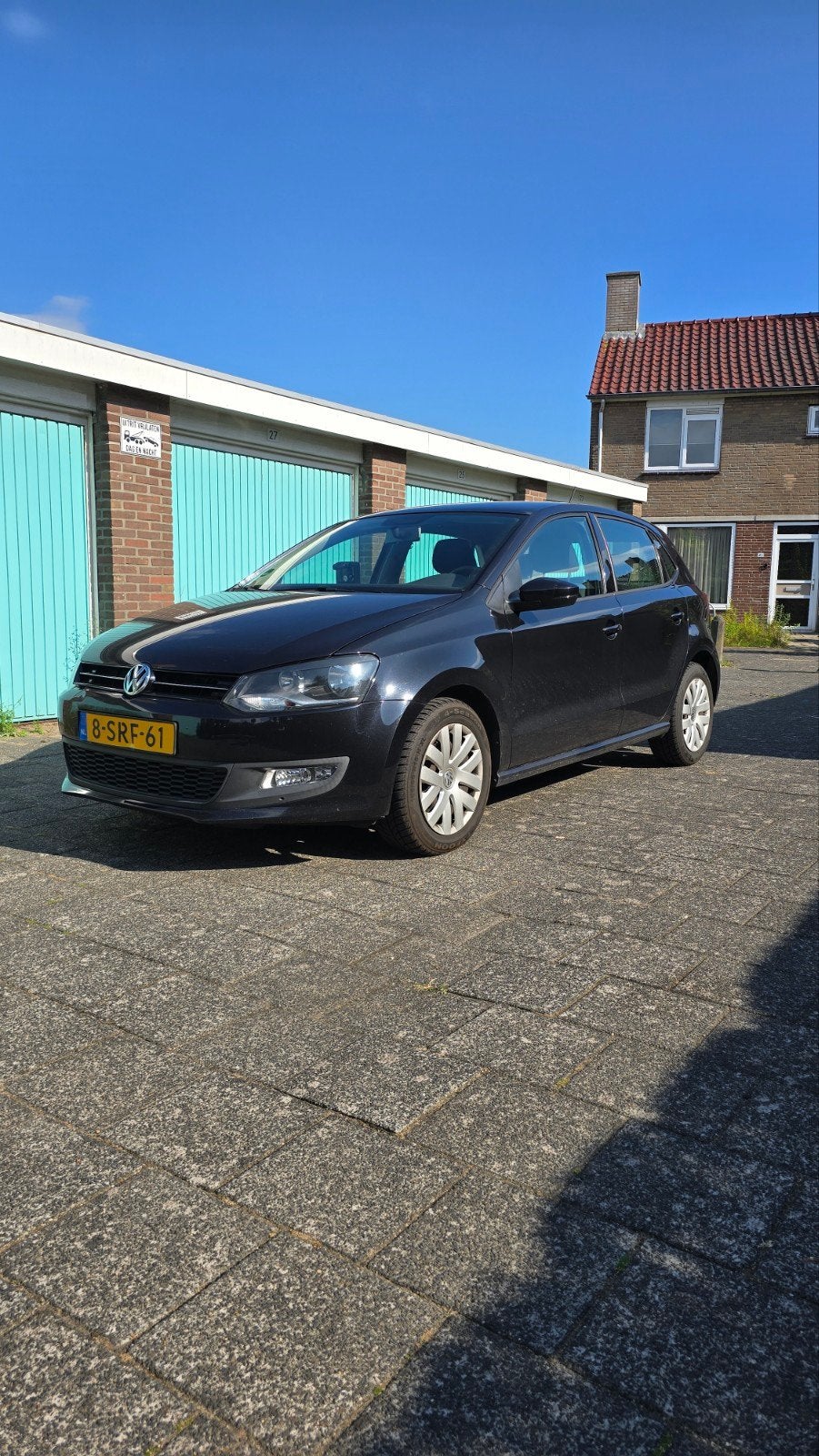 Volkswagen Polo 1.6 TDI 66KW 2014 Zwart, Auto's, Volkswagen, Voorwielaandrijving, Euro 5, Stof, Zwart