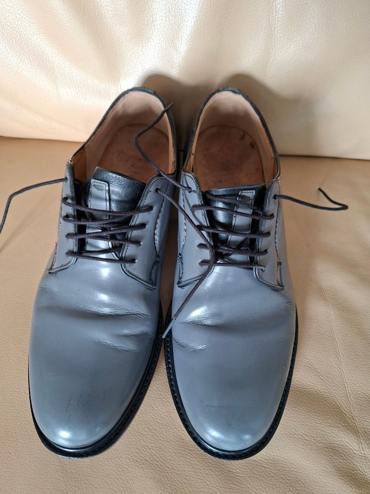 Luxe Church's Derby Schoenen – Grijs Leder – Maat 43, Ophalen of Verzenden, Zo goed als nieuw, Overige kleuren