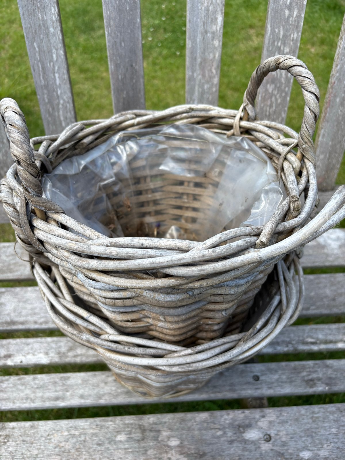Overcompleet 2 rieten mandjes, Overige materialen, Rond, Minder dan 40 cm, Balkon