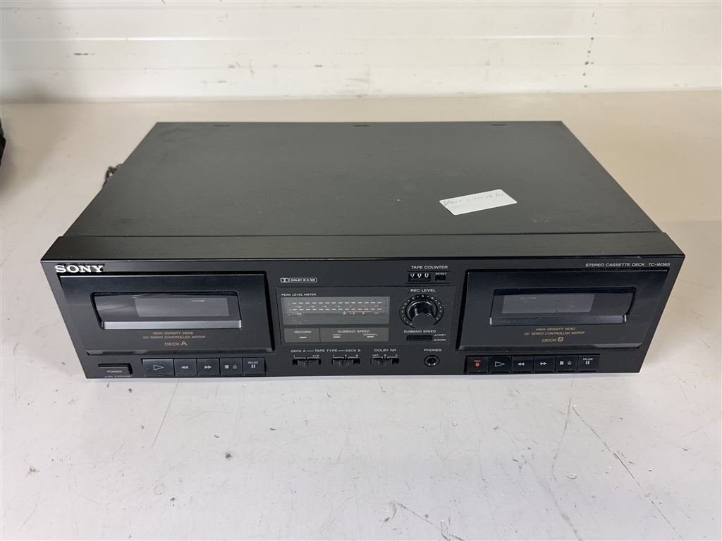 A7558. Sony Stereo Cassette Deck TC-W365 voor onderdelen, Ophalen of Verzenden, Sony