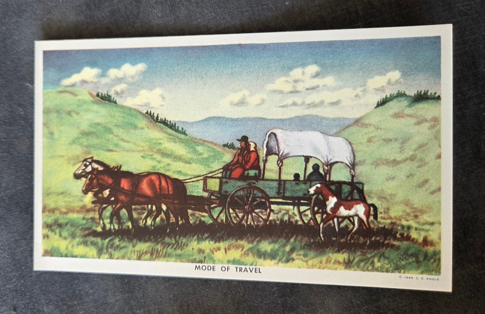 Indianen met Huifkar - 'Mode of Travel', Verzenden, 1940 tot 1960, Ongelopen, Overige thema's