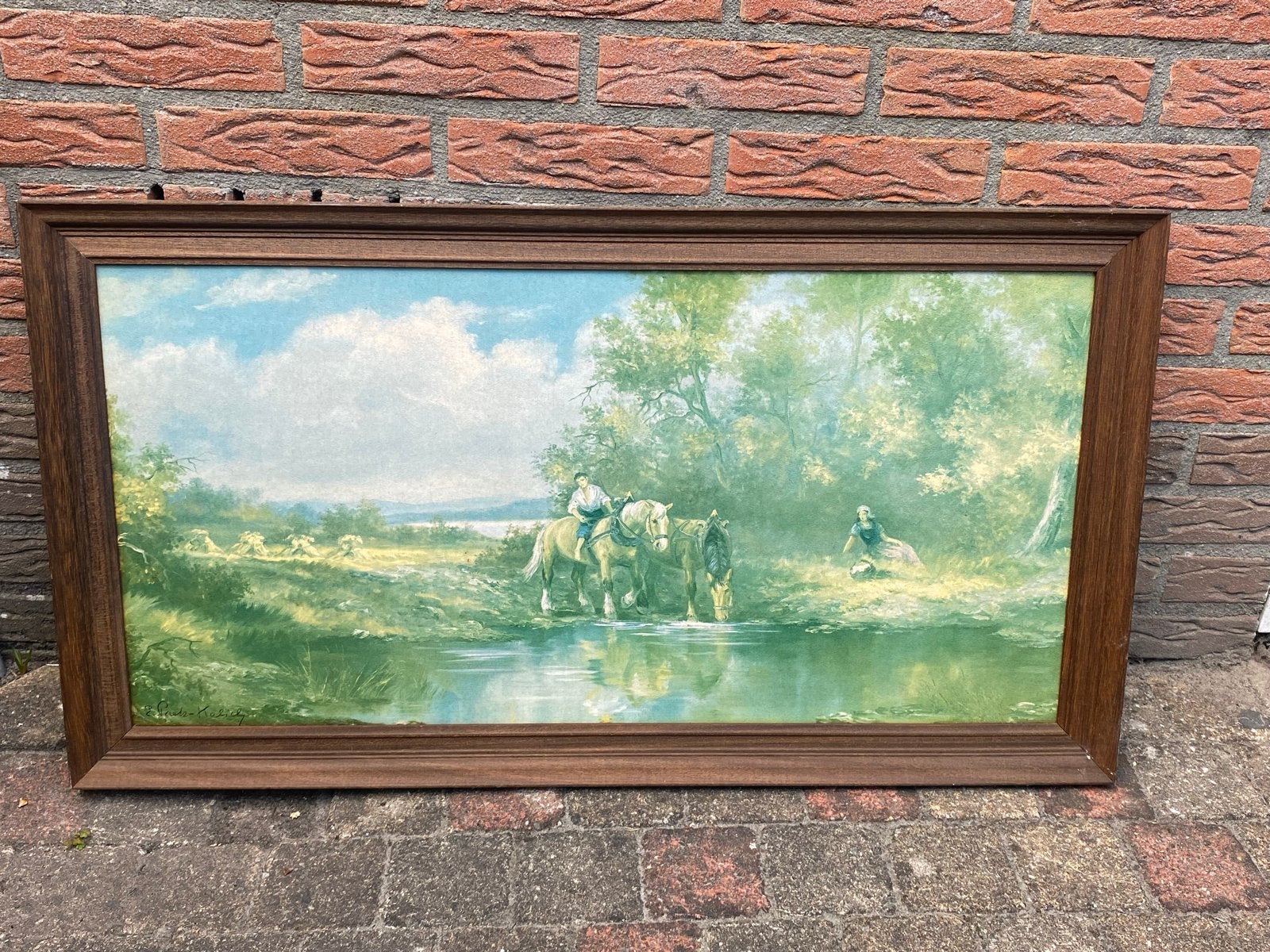 Reproductie Olieverfschilderij Elisabeth Paetz-Kalich, Ophalen, Gesigneerd, Olieverf, Landschap