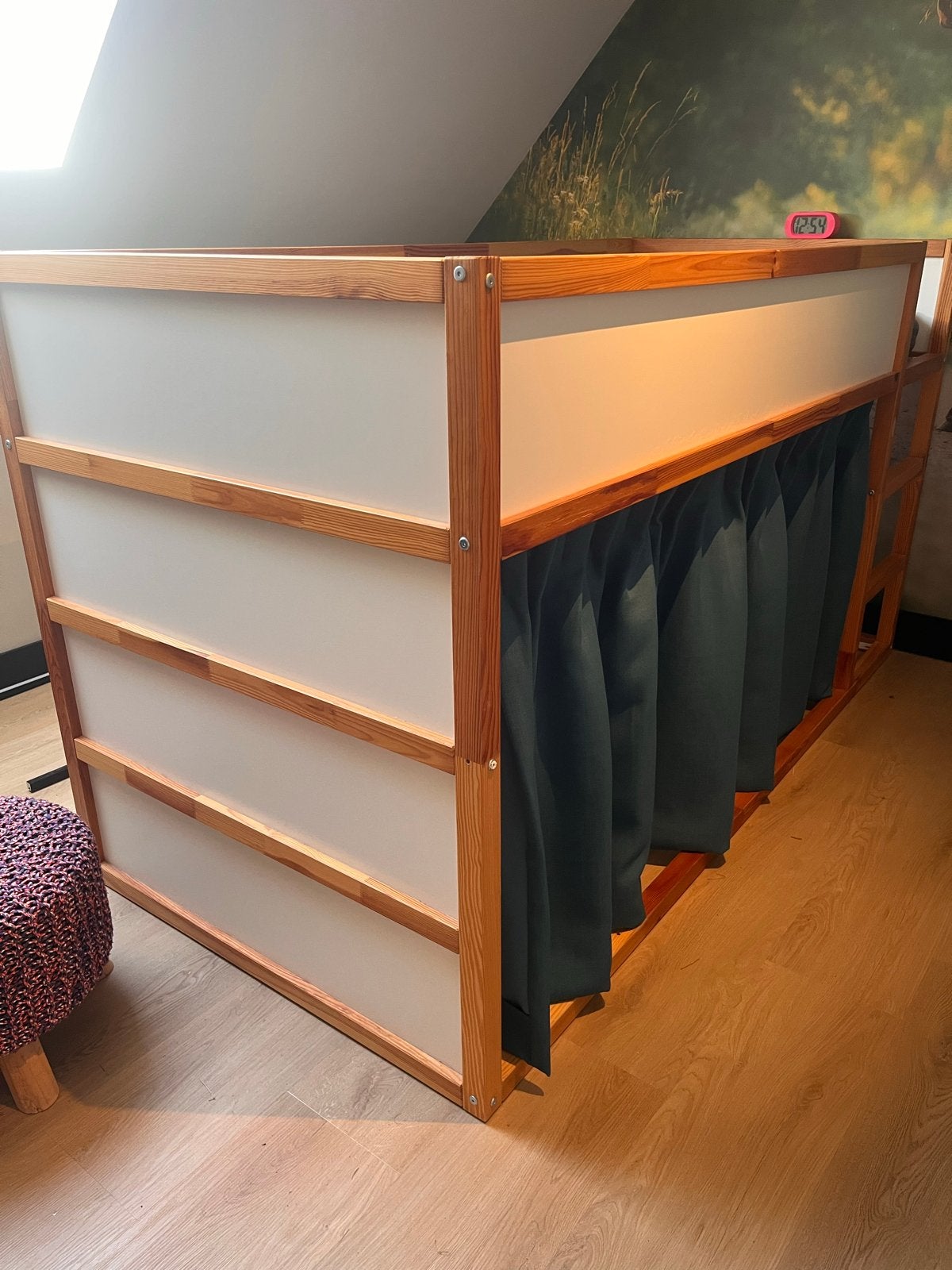 IKEA Kura omkeerbaar bed, wit/grenen, 90x200 cm, Ophalen, 85 tot 100 cm, Gebruikt, Hoogslaper of Stapelbed