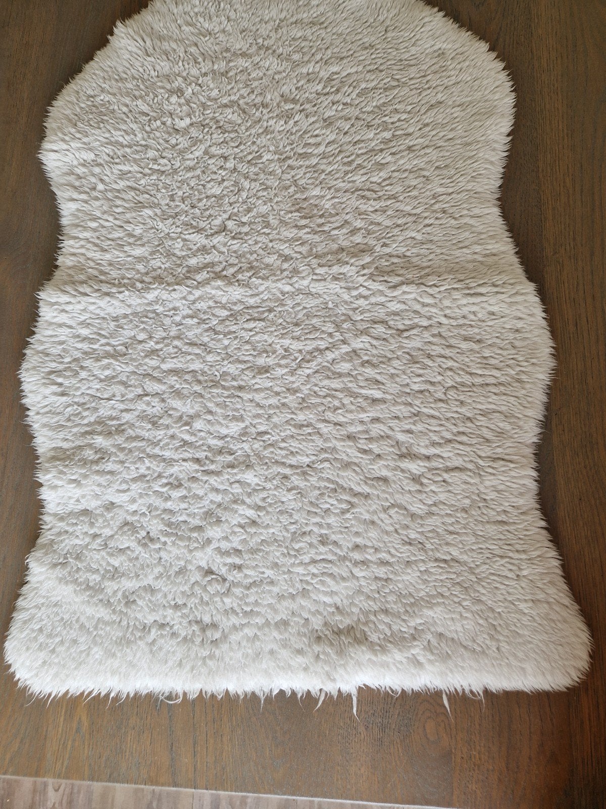 IKEA schapenvacht vloerkleed - wit/crème, Minder dan 50 cm, Gebruikt, 50 tot 100 cm, Ophalen of Verzenden