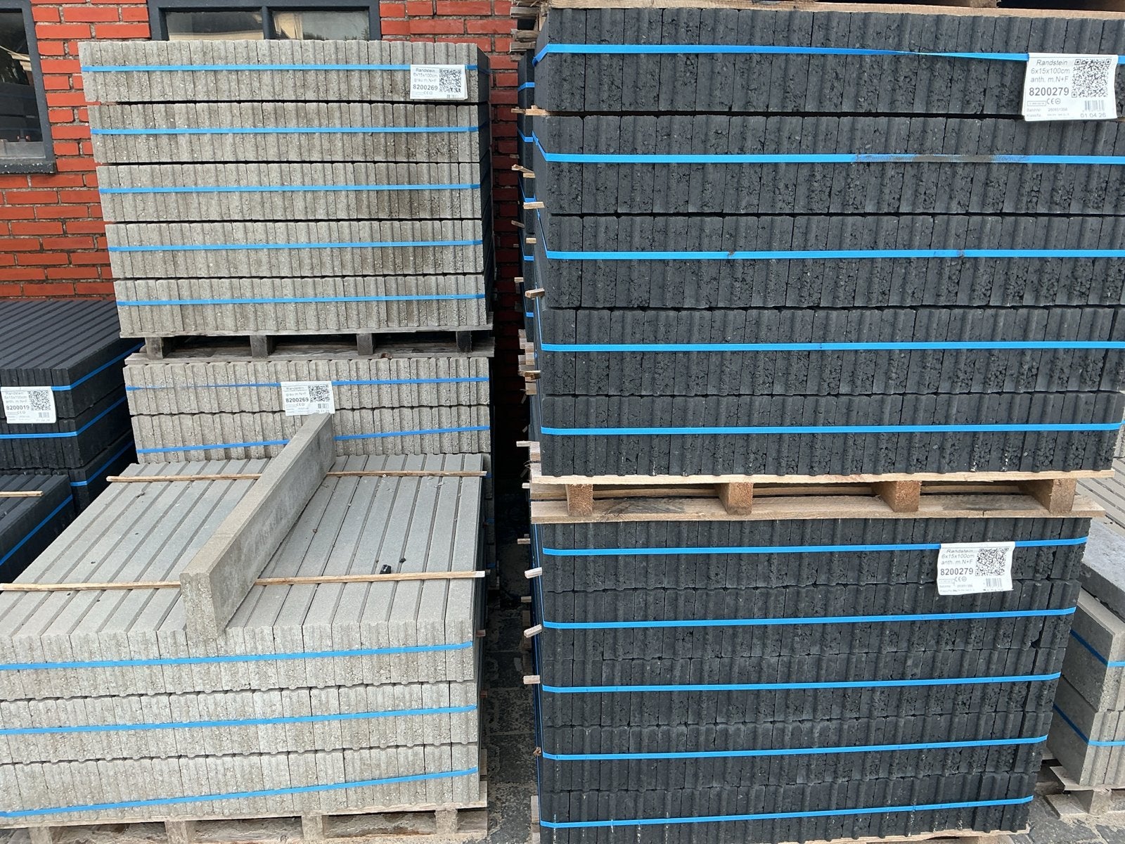 Banden 6x15x100cm - Grijs en Antraciet, Tuin en Terras, Ophalen of Verzenden, Nieuw, Grijs, Overige typen