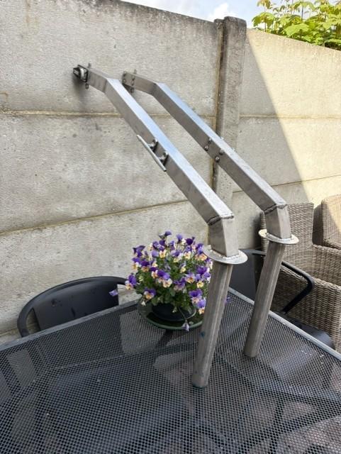 Davits rvs, Watersport en Boten, Bootonderdelen, Motorboot, Overige typen, Ophalen of Verzenden, Zo goed als nieuw