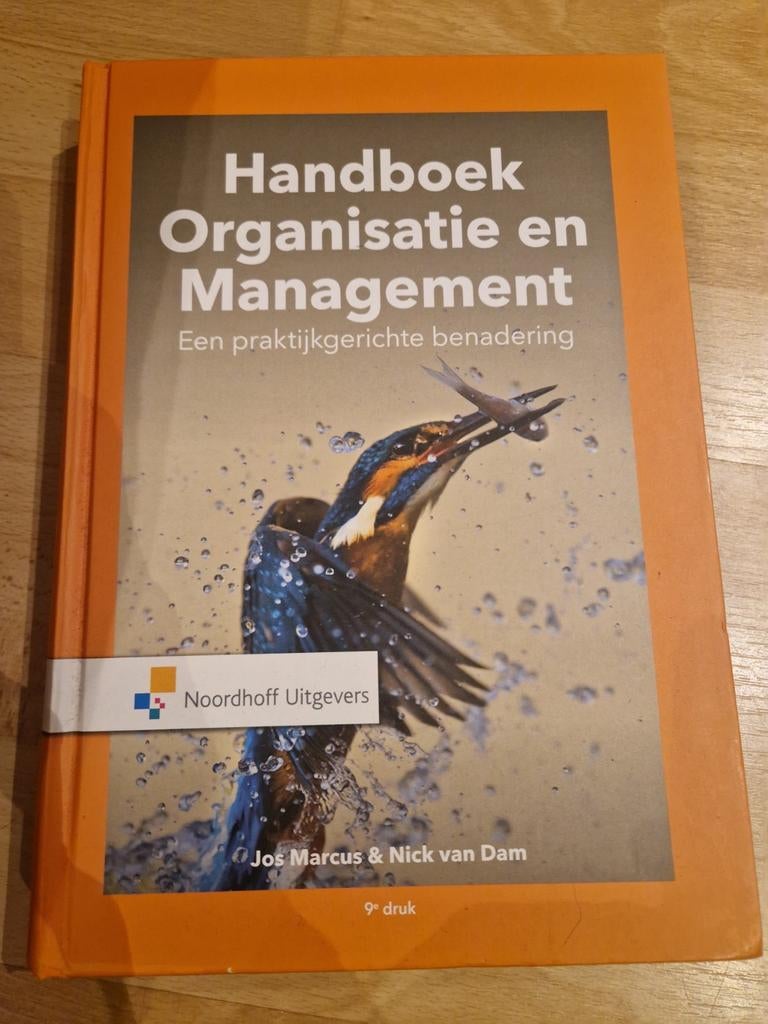 Handboek Organisatie en Management - 9e druk, Ophalen of Verzenden, Zo goed als nieuw, Management, Jos Marcus & Nick van Dam