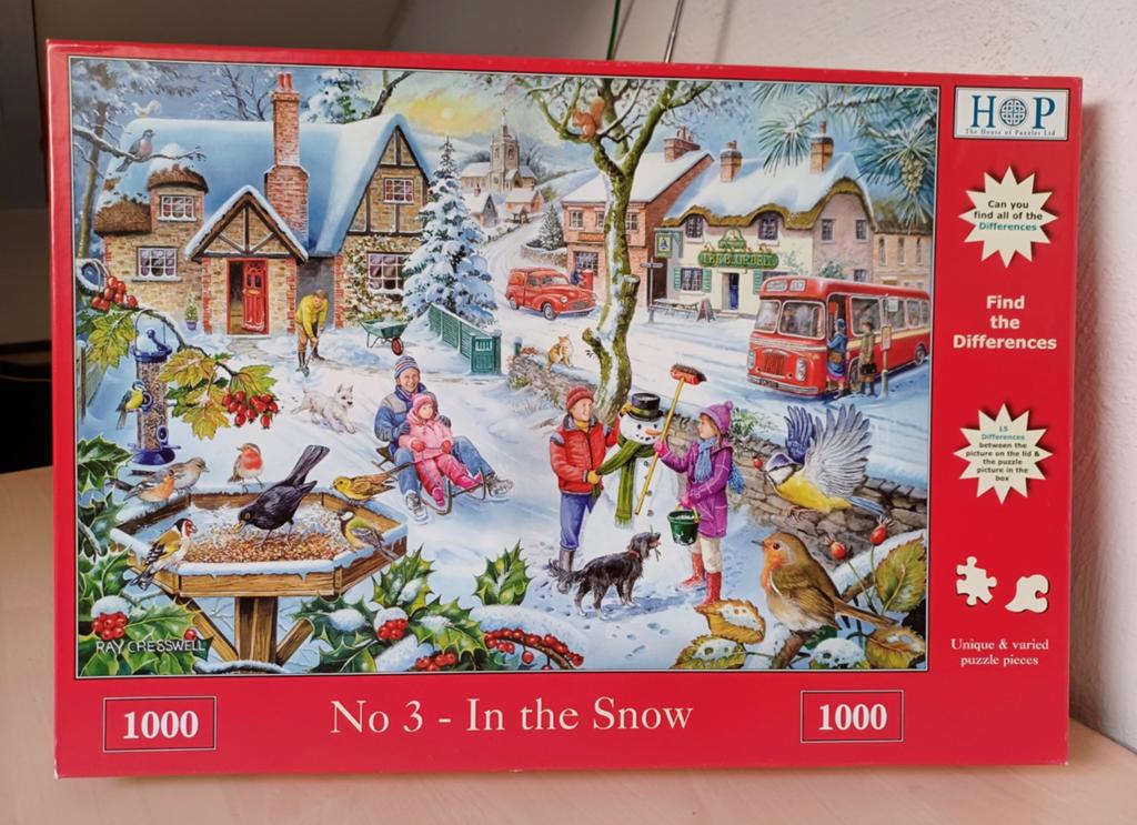 Hop Puzzel - In The Snow - 1000 stukjes, Hobby en Vrije tijd, Denksport en Puzzels, Ophalen of Verzenden, 500 t/m 1500 stukjes