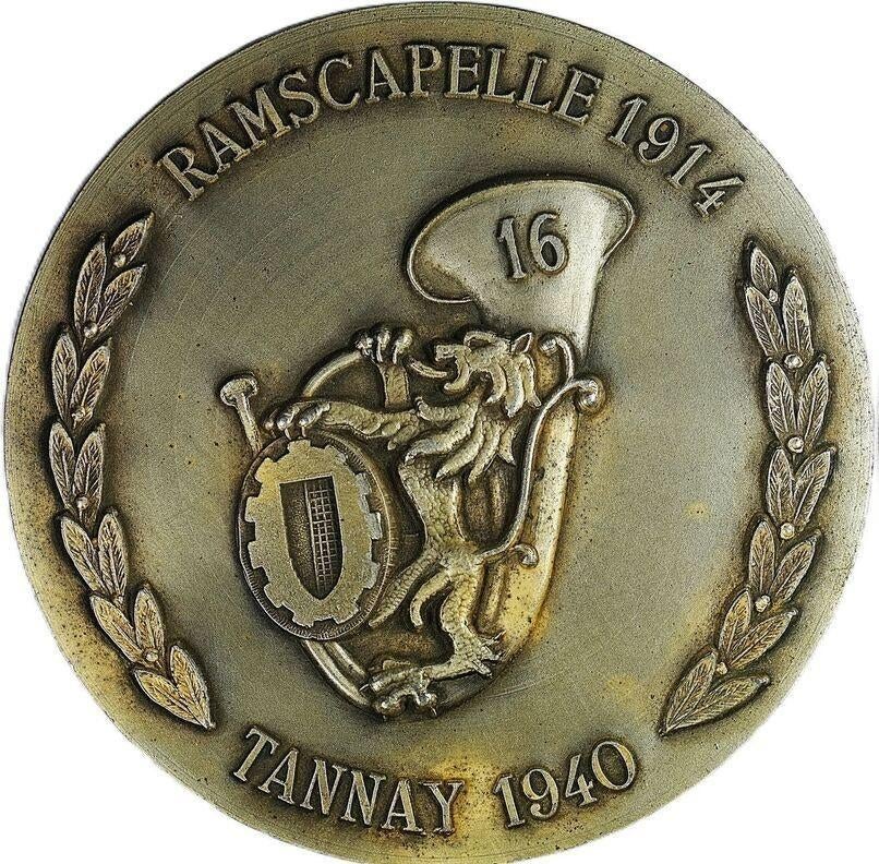 België penning Chasseurs Ramskapelle 1914 Saarburg VF+, Ophalen of Verzenden, Overige materialen, Buitenland