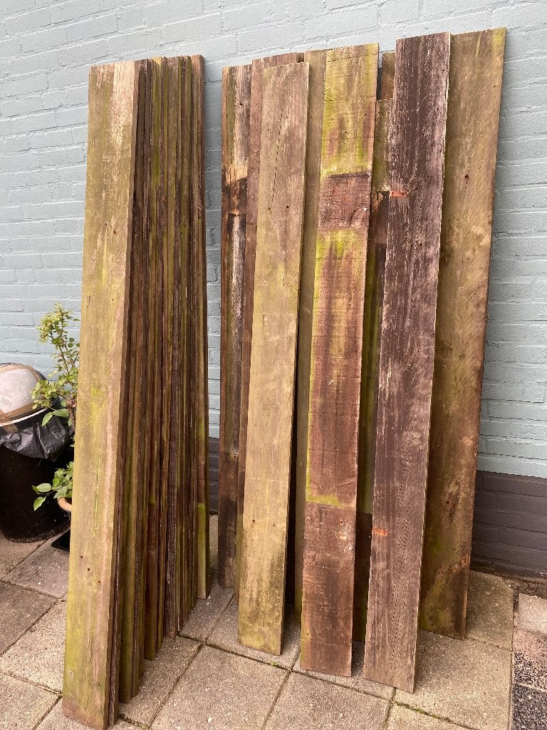 Gebruikte planken, 30 stuks, Doe-het-zelf en Verbouw, Hout en Planken, Gebruikt, Minder dan 25 mm, Plank, Ophalen