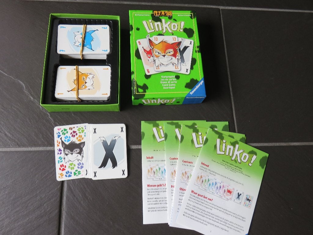 Linko, kaartspel voor 10-99 jaar. Mooi compleet actiespel, Ophalen of Verzenden, Zo goed als nieuw
