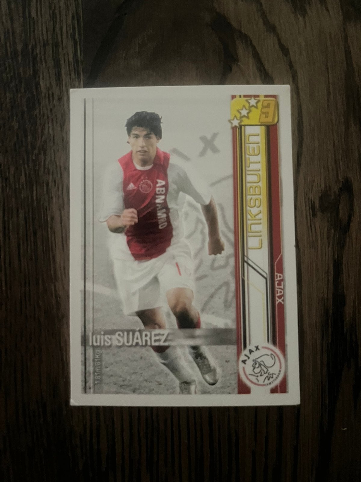 OUD VOETBAL PLAATJE LUIS SIAREZ AJAX, Ophalen of Verzenden, Zo goed als nieuw, Ajax, Poster, Plaatje of Sticker