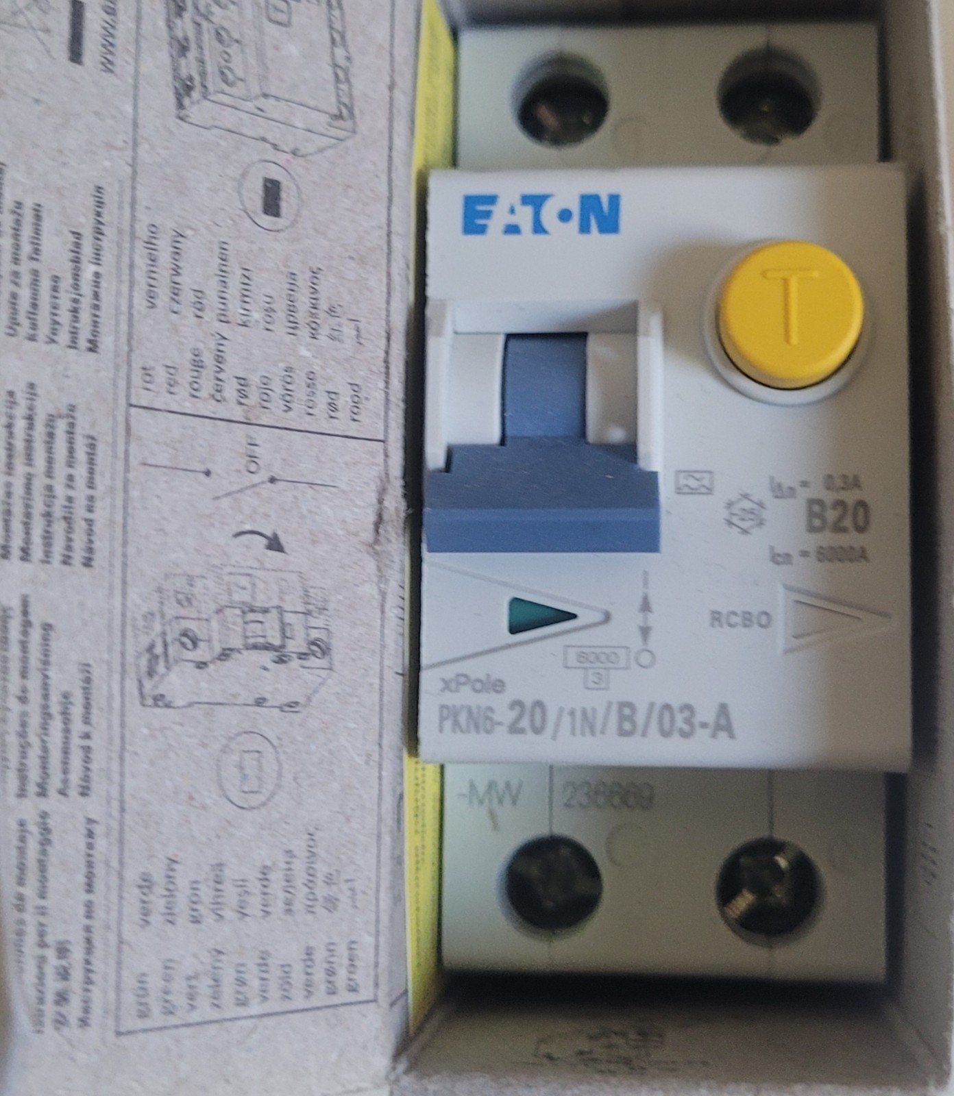 Eaton Aardlekautomaat B20 300mA, Ophalen of Verzenden, Nieuw, Overige typen