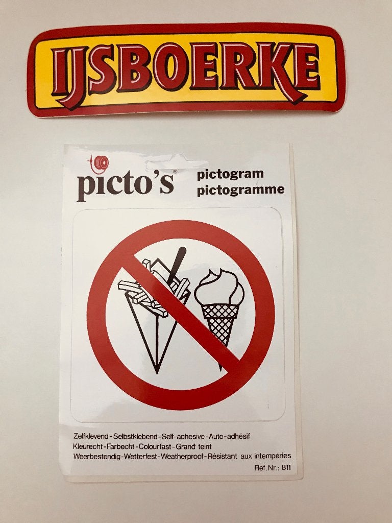 IJsboerke en Picto's pictogram sticker set, Ophalen of Verzenden, Nieuw, Overige typen