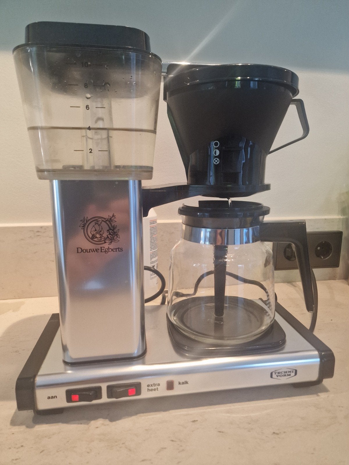 Douwe Egberts Moccamaster koffiezetapparaat, Gebruikt, 10 kopjes of meer, Koffiemachine, Gemalen koffie