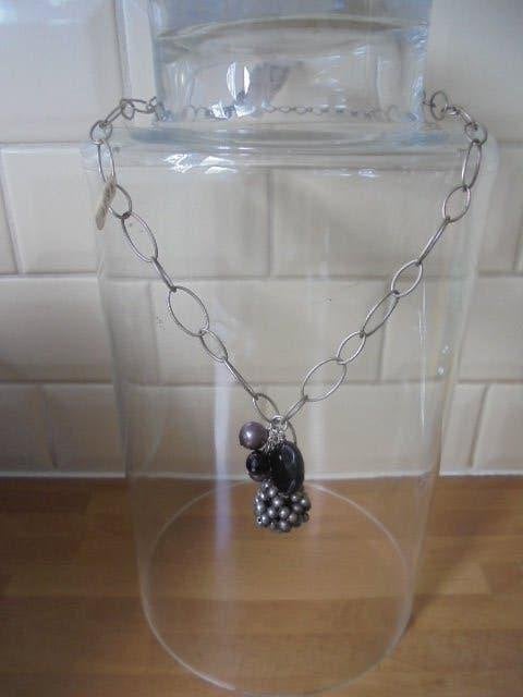 Designe ketting met hanger, Nieuw, Ophalen of Verzenden, Zilver, Overige materialen