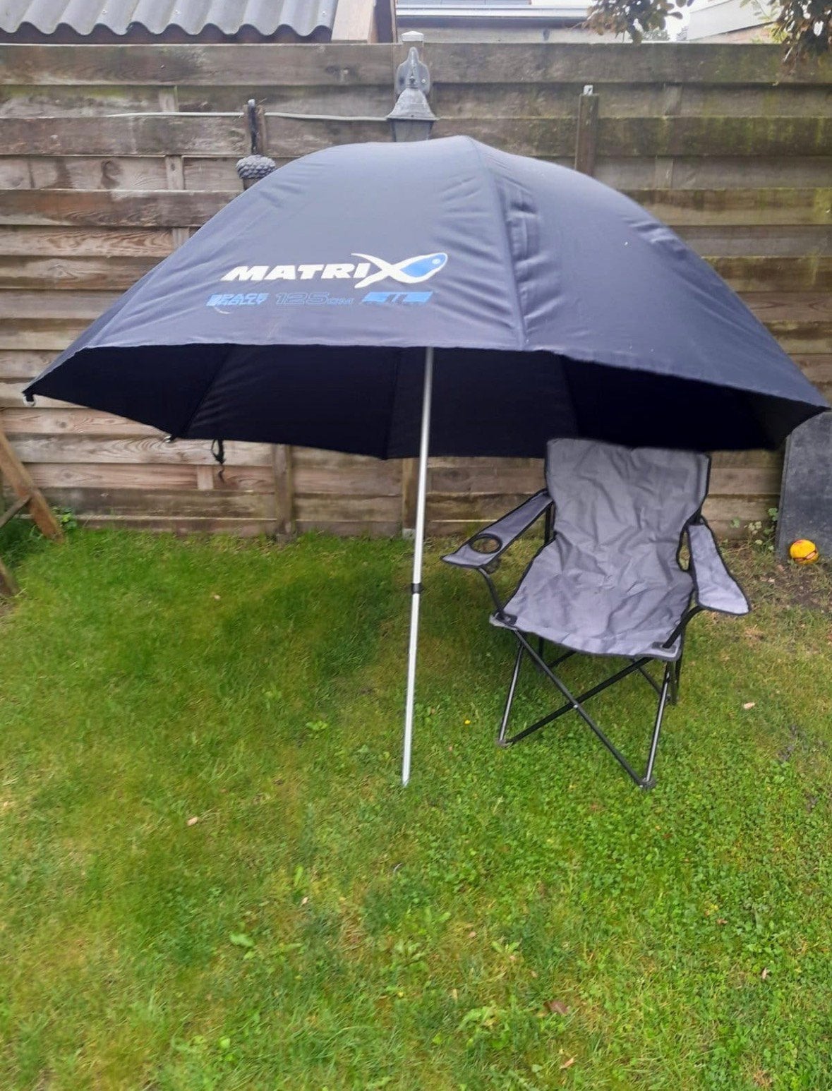 Matrix Space Brolly 125cm STS Equipped vissersparaplu, Ophalen of Verzenden, Zo goed als nieuw, Overige typen