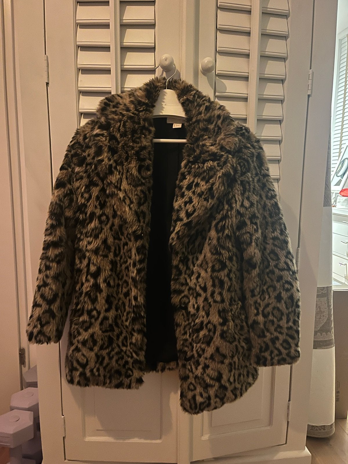 H&M Luipaardprint Faux Fur Jas, Ophalen of Verzenden, Zo goed als nieuw, Maat 34 (XS) of kleiner, Bruin