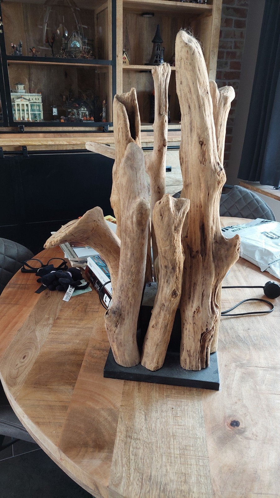 Leuke lamp van drijfhout, Ophalen of Verzenden