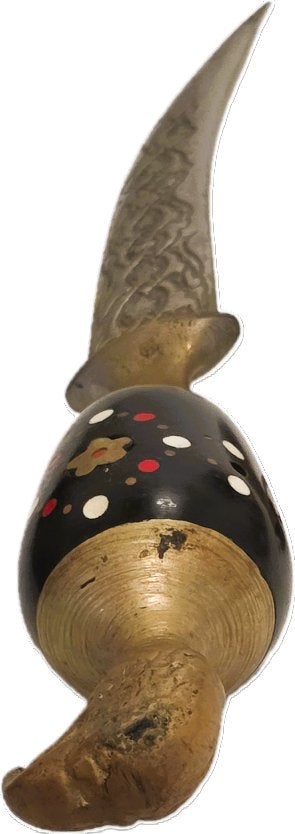 Dolk met schede en Havikskop, Arabisch bewerkt., Ophalen of Verzenden, Overige soorten, Overige gebieden, Mes of Dolk