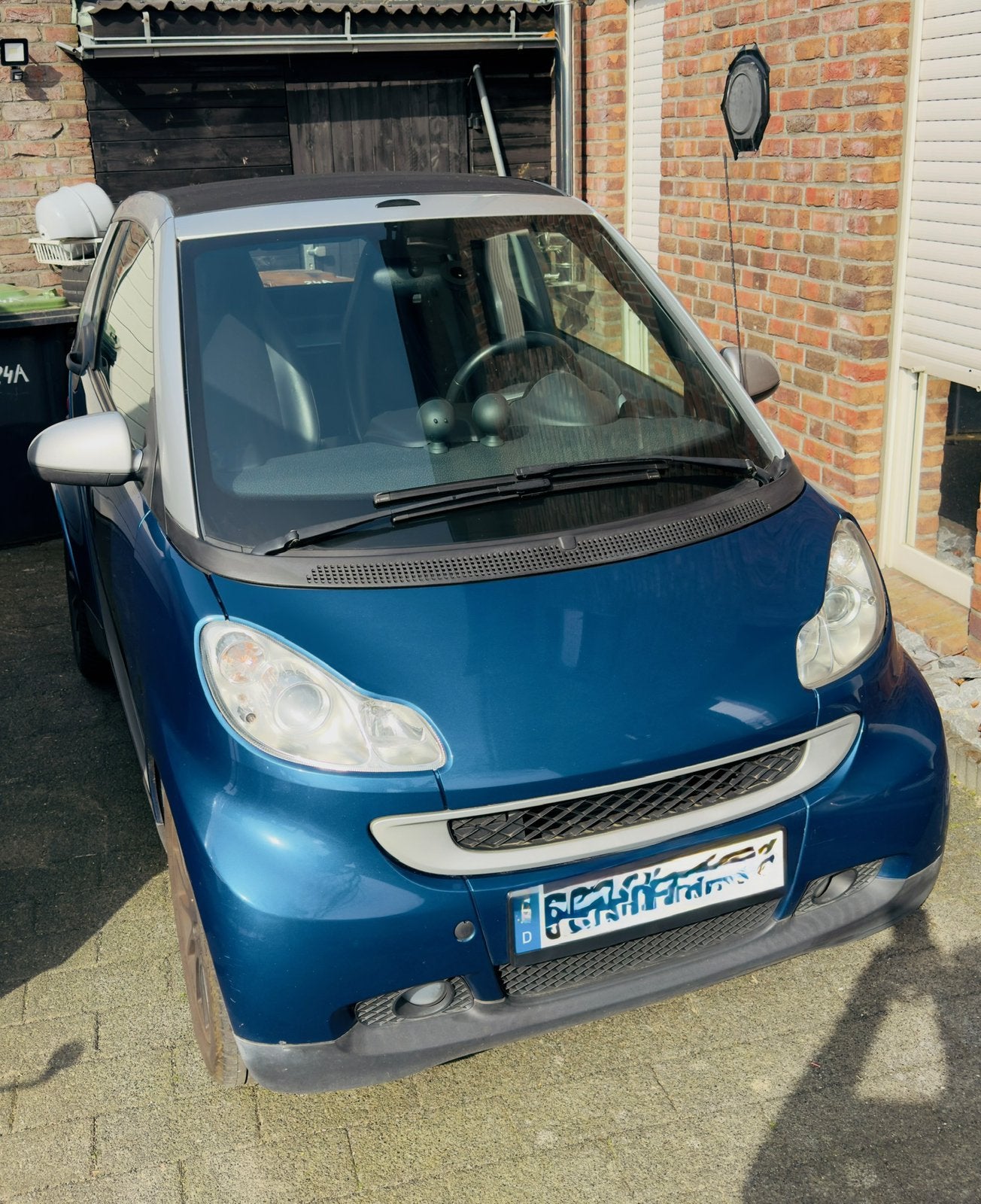 Te koop smart fortwo cabrio 2008, Auto's, Automaat, 700 cc, Achterwielaandrijving, Zwart