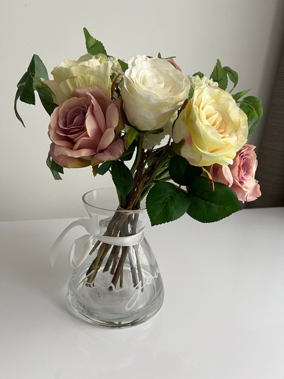 Rivièra Maison bloemen VAAS, Ophalen of Verzenden, Zo goed als nieuw, Transparant, Glas