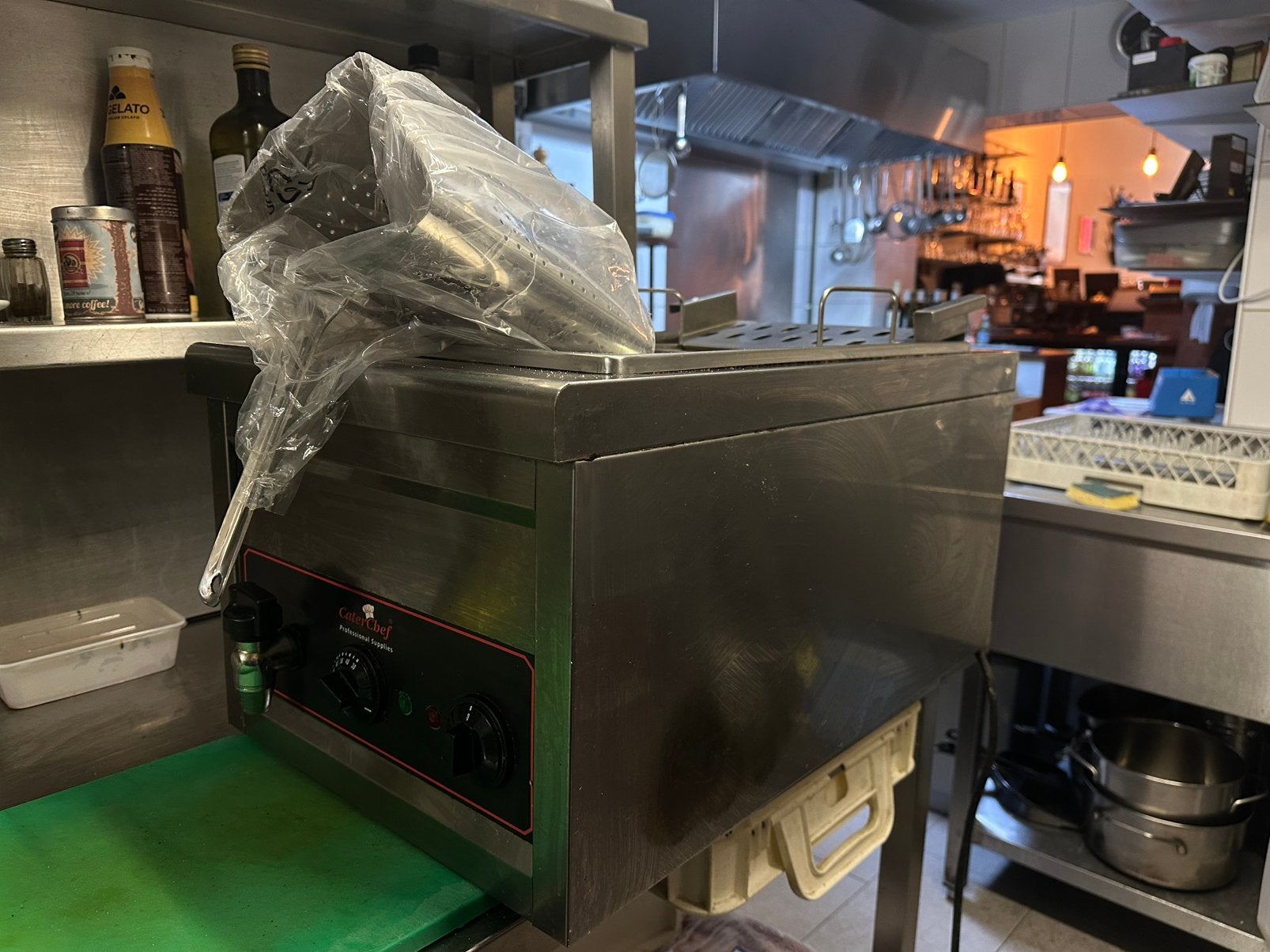 CaterChef elektrische pastakoker/noedelkoker met 3 mandjes, Ophalen, Gebruikt, Metaal, Pastamachine