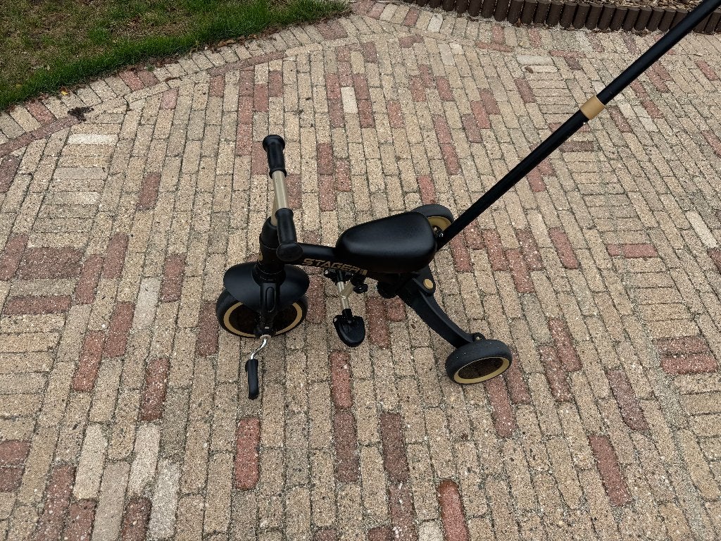 Qplay Stager driewieler 3-in-1 - opvouwbaar - Zwart/Goud, Ophalen, Gebruikt, Overige typen