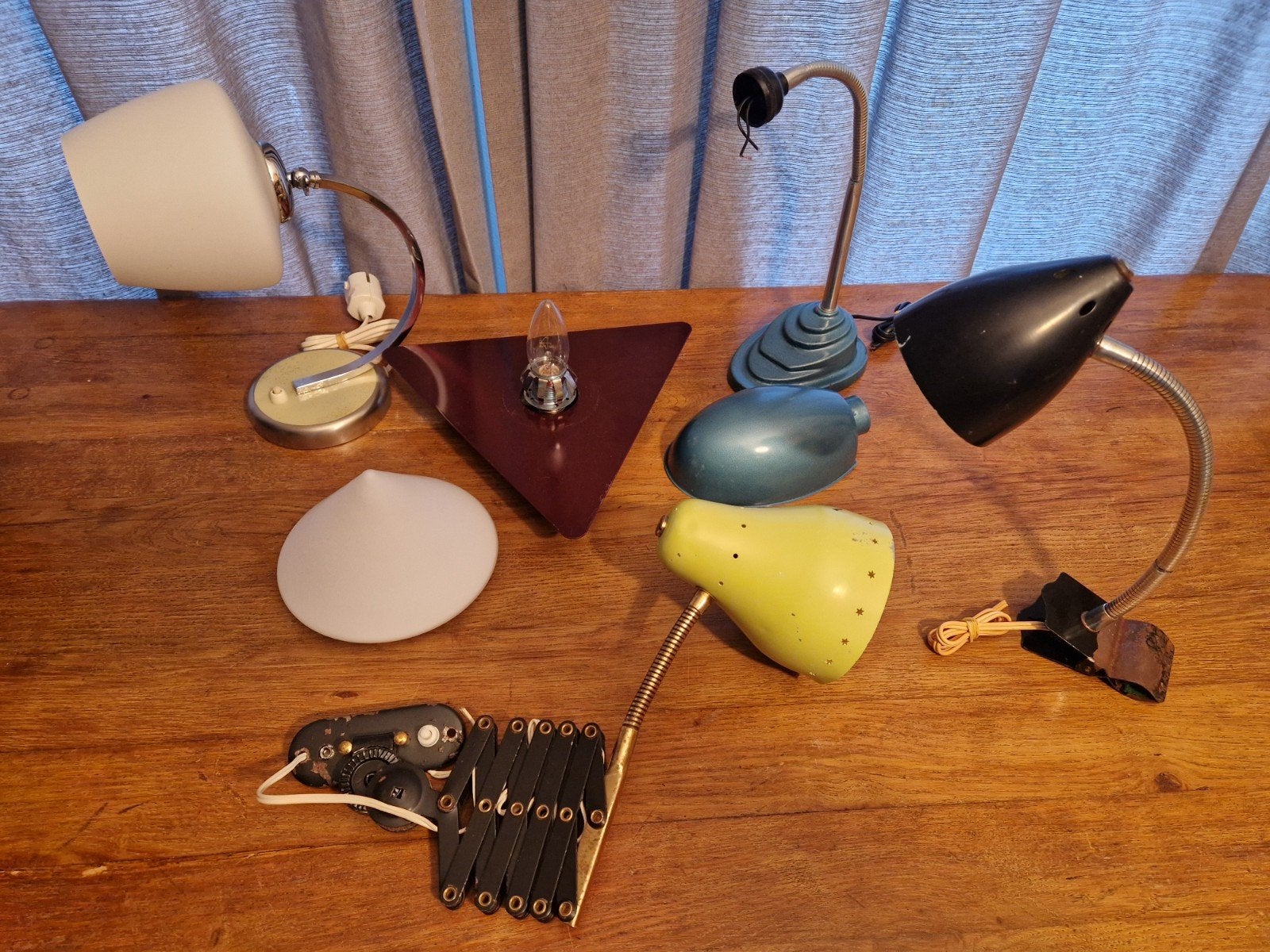 5X Vintage design lamp, Hala en 2 onbekend, opknappers, Gebruikt, Hala, Ophalen of Verzenden, Hala