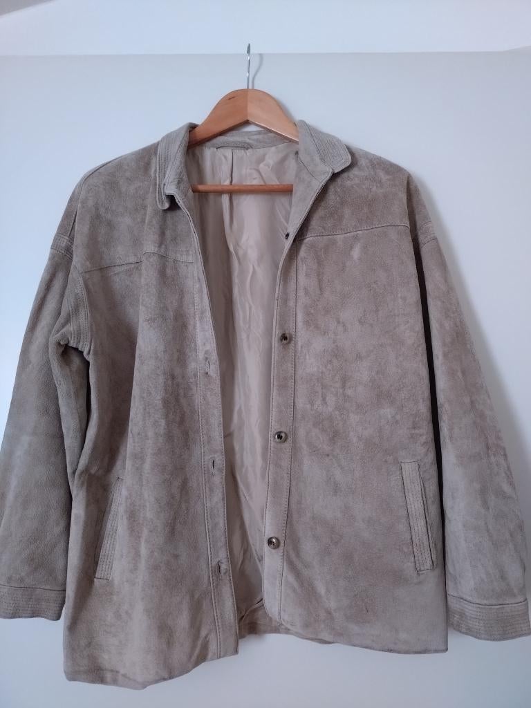 Suède dames voorjaarsjasje, Ophalen, Zo goed als nieuw, Maat 38/40 (M), Beige