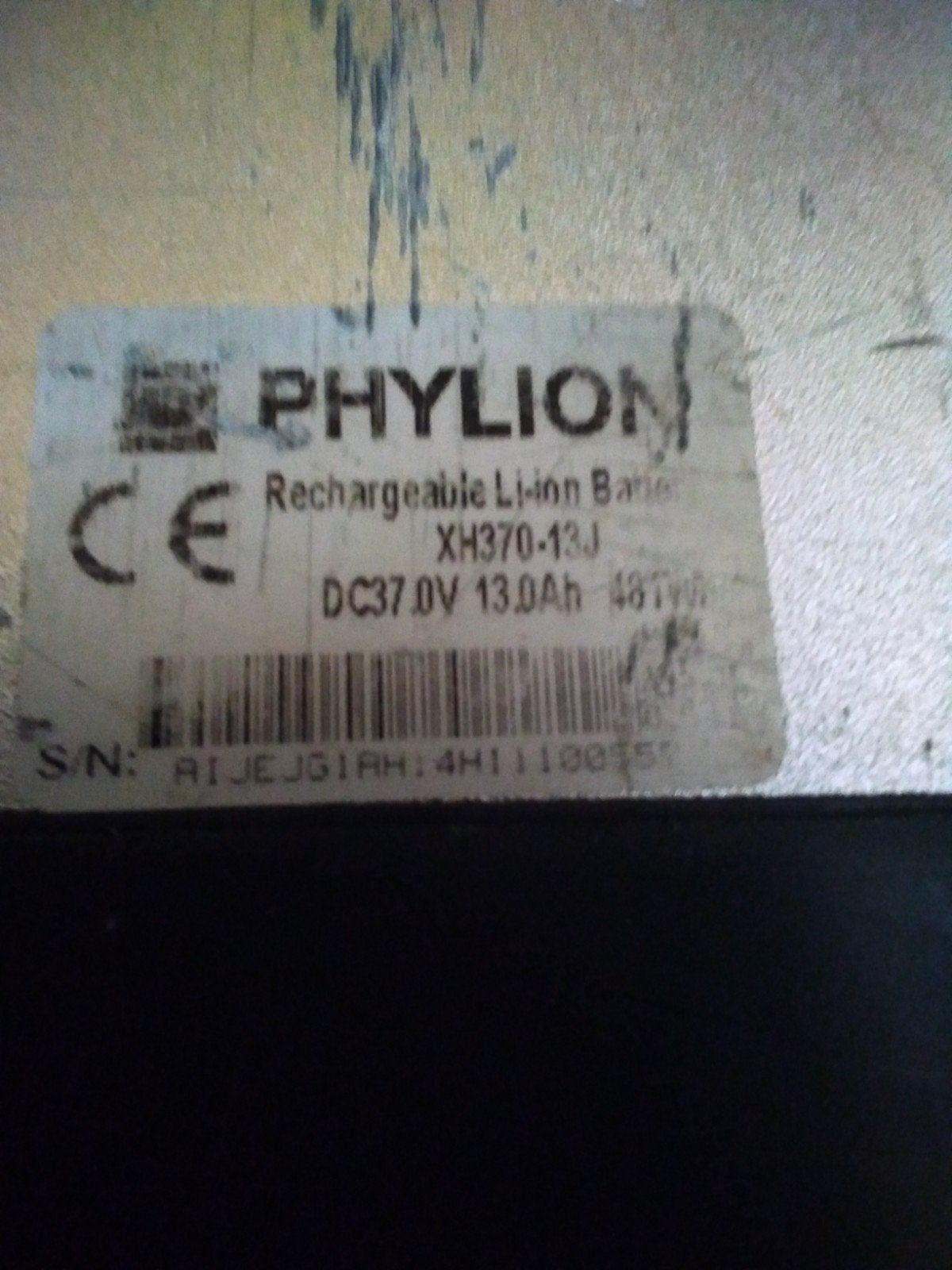 te koop Phylion E-bike Accu XH370-13J - 37V 13Ah, Ophalen of Verzenden