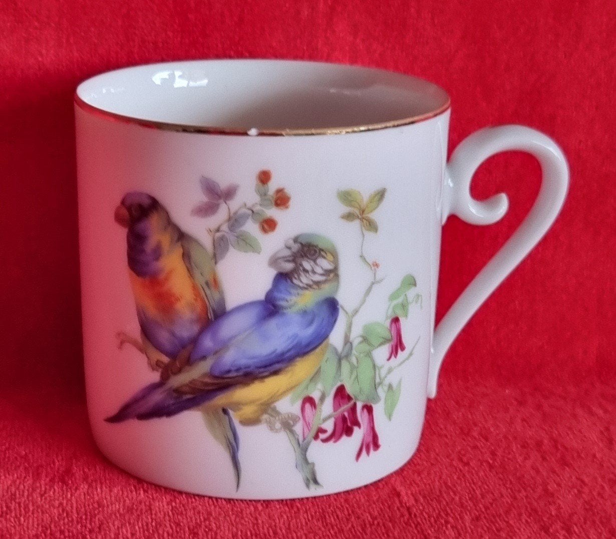 Mokka/espresso kopje vogels, Verzenden, Zo goed als nieuw, Overige stijlen, Kop(pen) en/of Schotel(s)