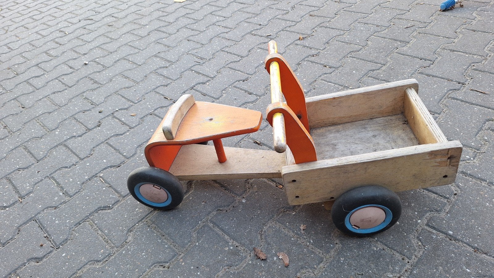Houten bakfiets voor dreumes/peuter - Degelijk en compleet, Ophalen of Verzenden, Gebruikt, Overige typen