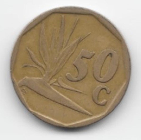 Zuid-Afrika 50 cents 1992 KM# 137, Postzegels en Munten, Verzenden, Zuid-Afrika, Losse munt