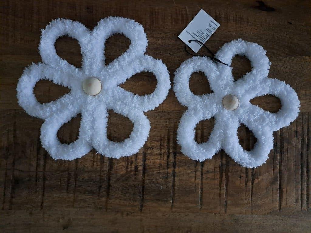 2 fluffy bloemhangertjes, Overige merken, Nieuw, Ophalen of Verzenden, Wit