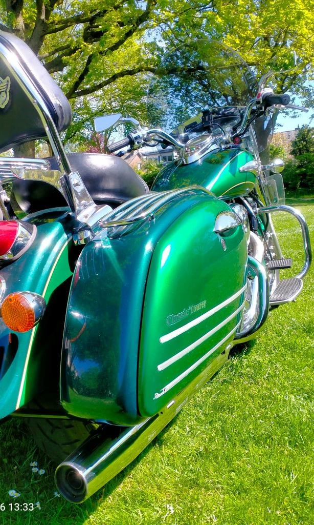 Kawasaki VN1500 Classic Tourer  Chopper, Cardan-aandrijving, 2 cilinders, Chopper, Gebruikt