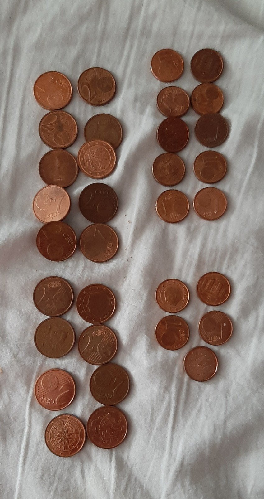 Collectie euromunten: 1 en 2 eurocent centen euro, Postzegels en Munten, Ophalen of Verzenden, Overige landen, Overige waardes