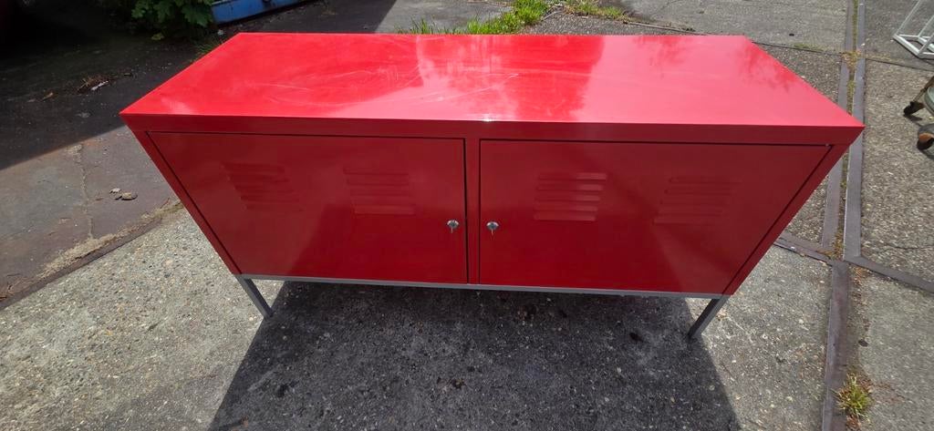 Lickerkast rood met 2 deuren en sleutels, Ophalen of Verzenden, Gebruikt, Industrieel