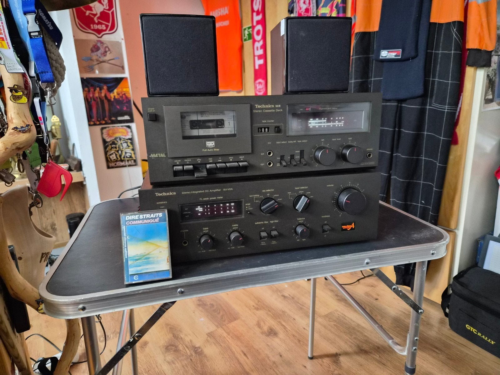 Technics set met Philips speakers, Audio, Tv en Foto, Stereo-sets, Gebruikt, Losse componenten, Cassettedeck, Ophalen