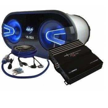 Blauwpunkt subwoofer set met blauwe verlichting, ., Nieuw, Ophalen of Verzenden, .