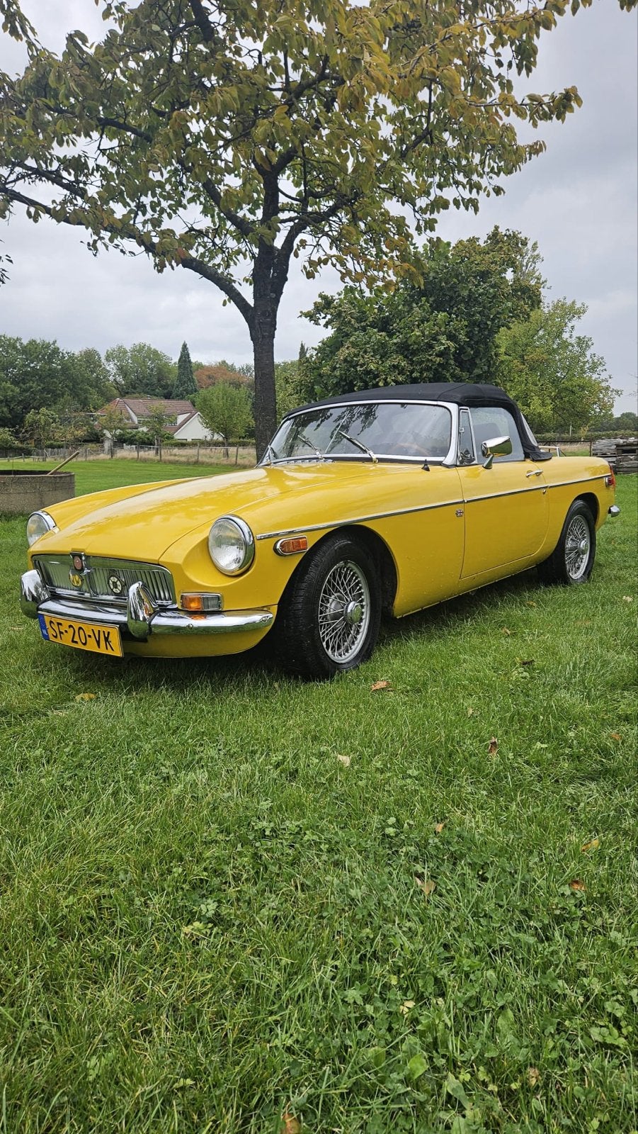 MG B 1.8 Cabriolet 1978 Geel, Auto's, Cabriolet, Geel, Handgeschakeld, Particulier