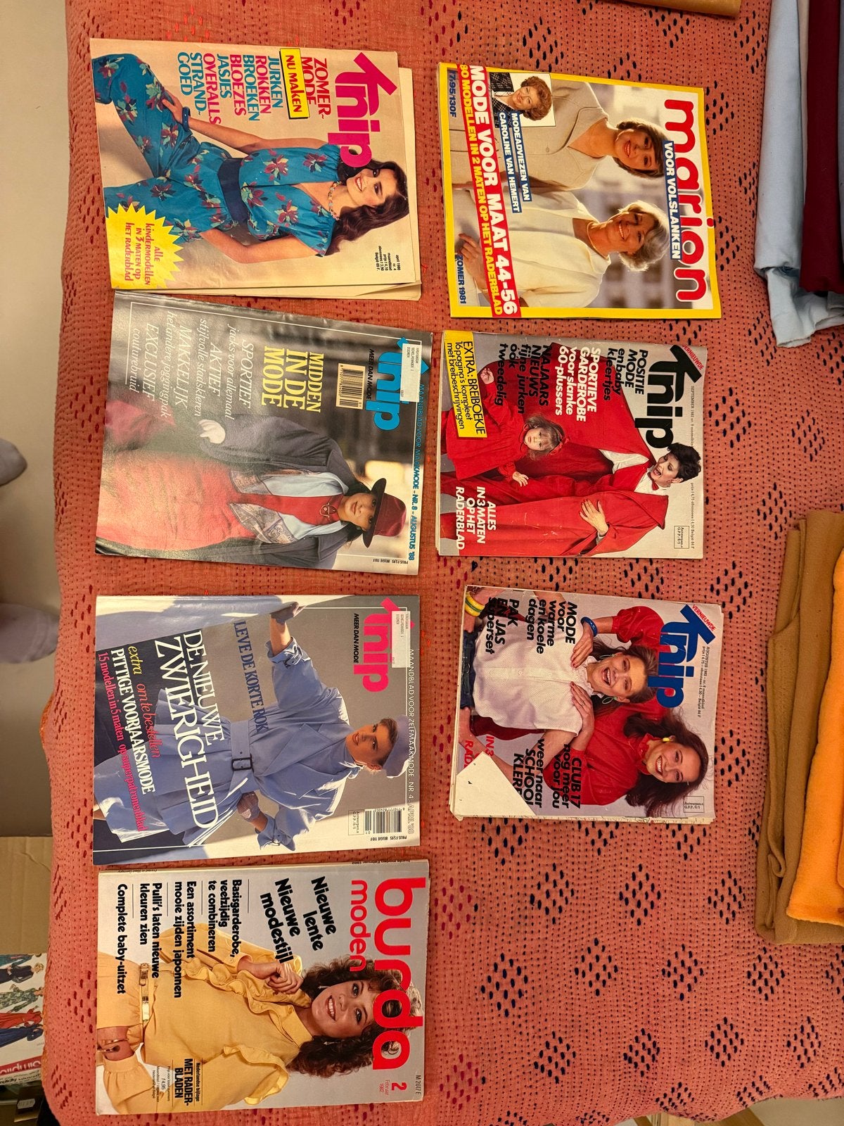 Vintage Zelf Naai Magazines (1980-1988), Boeken, Ophalen of Verzenden, Gelezen, Damesbladen