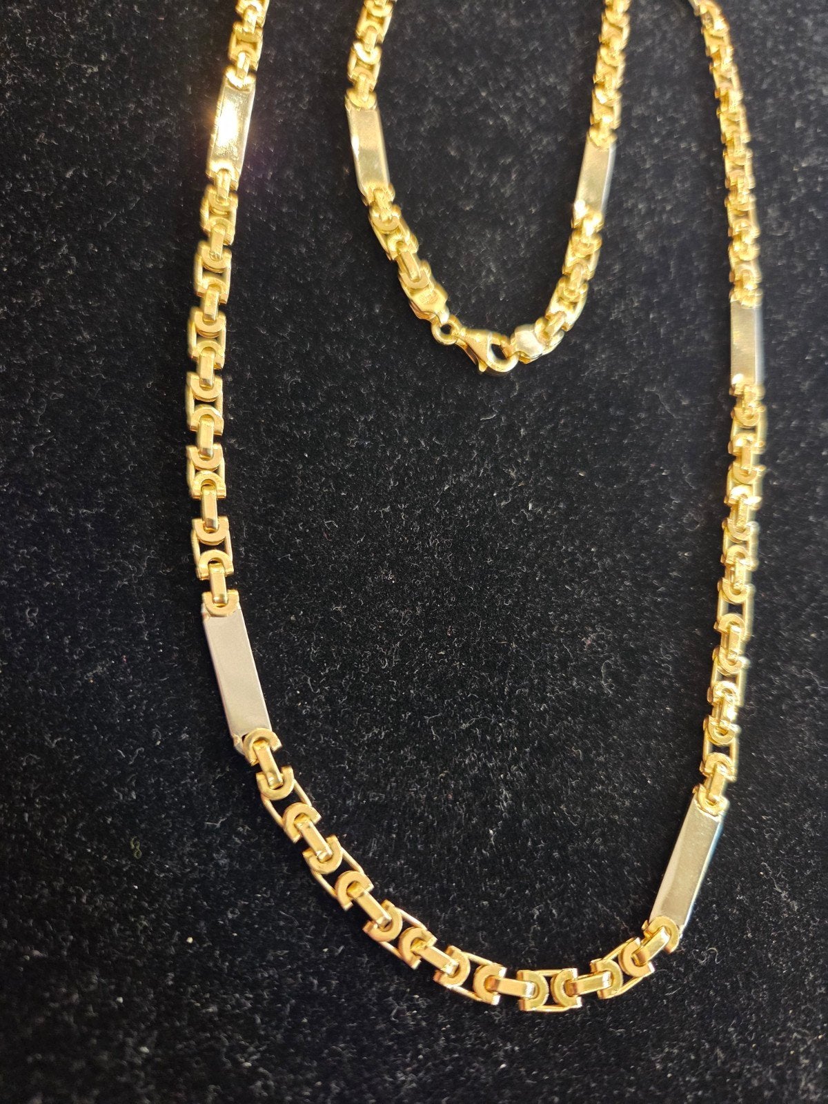 14 k gouden platte koningsketting 30,2 gram 69 cm, Ophalen of Verzenden, Nieuw, Goud, Goud