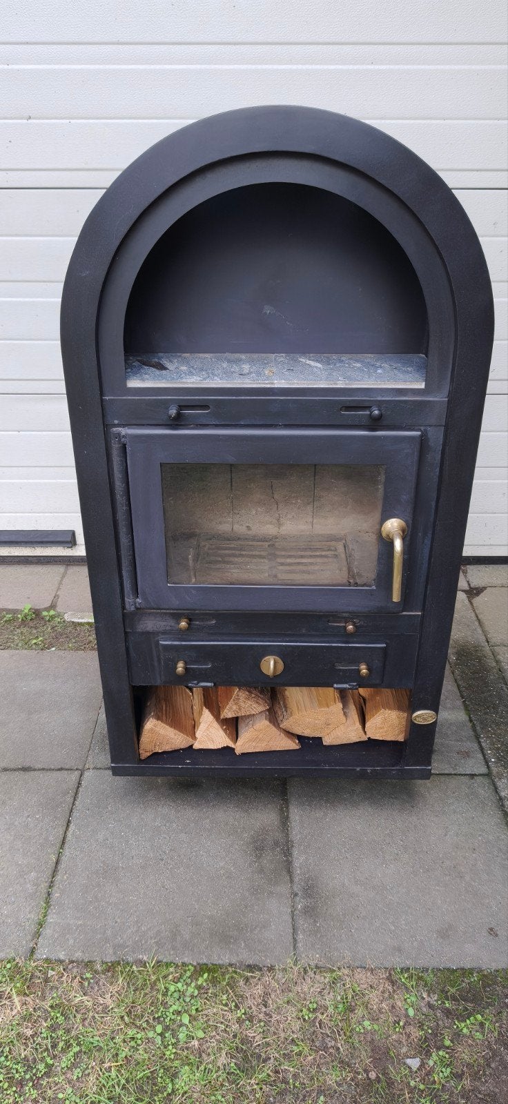 Degelijke Houtkachel - 8KW, Huis en Inrichting, Ophalen, Gebruikt, Hout, Houtkachel