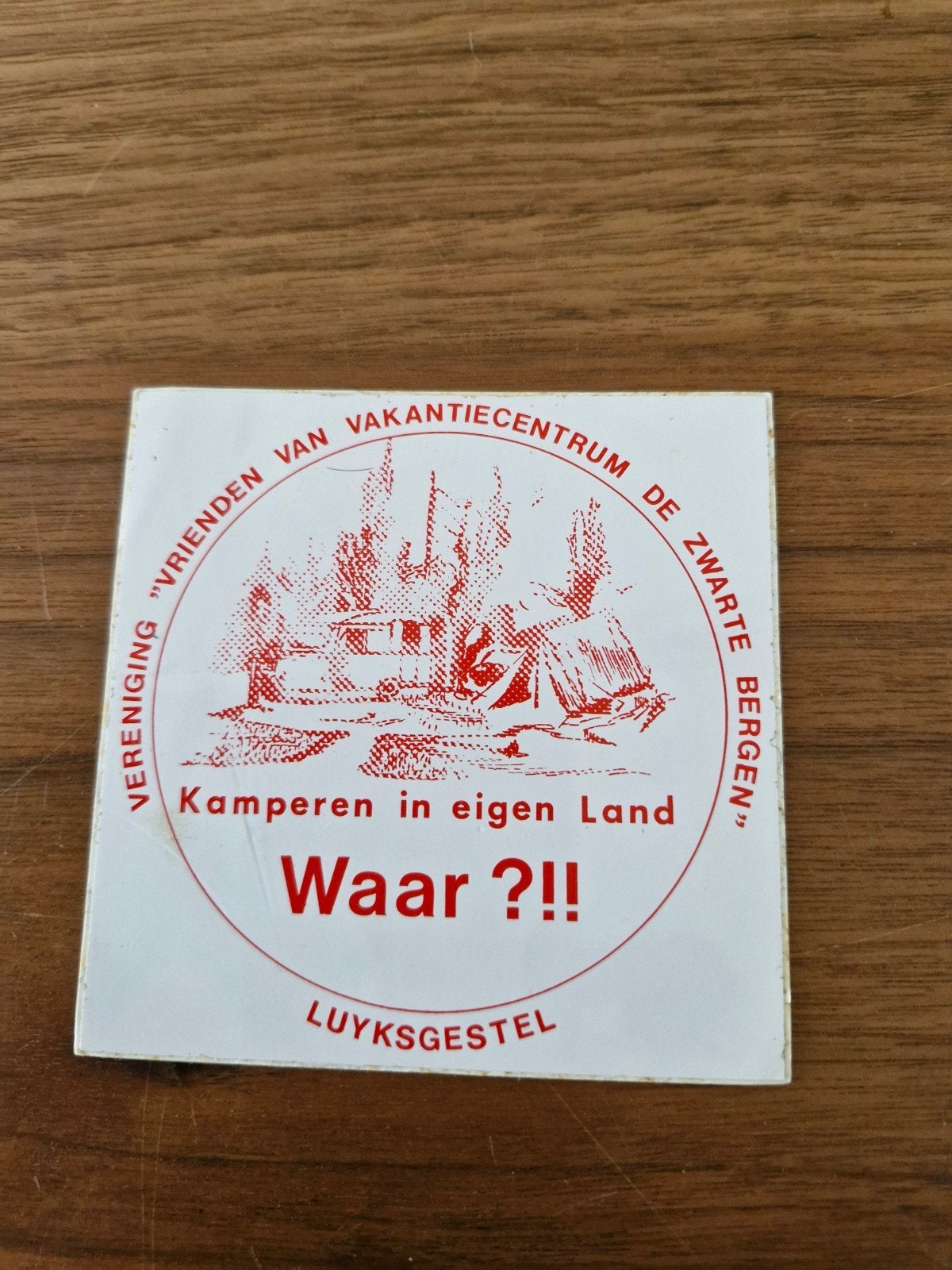 8680 sticker Vakantiecentrum De Zwarte Bergen Luyksgestel, Ophalen of Verzenden, Gebruikt, Overige typen