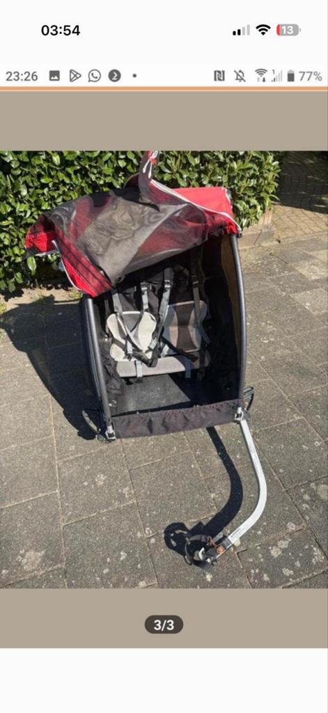 Burley fietskar - Gebruikt, zonder neuswiel, Ophalen of Verzenden, Gebruikt, Bagagekar