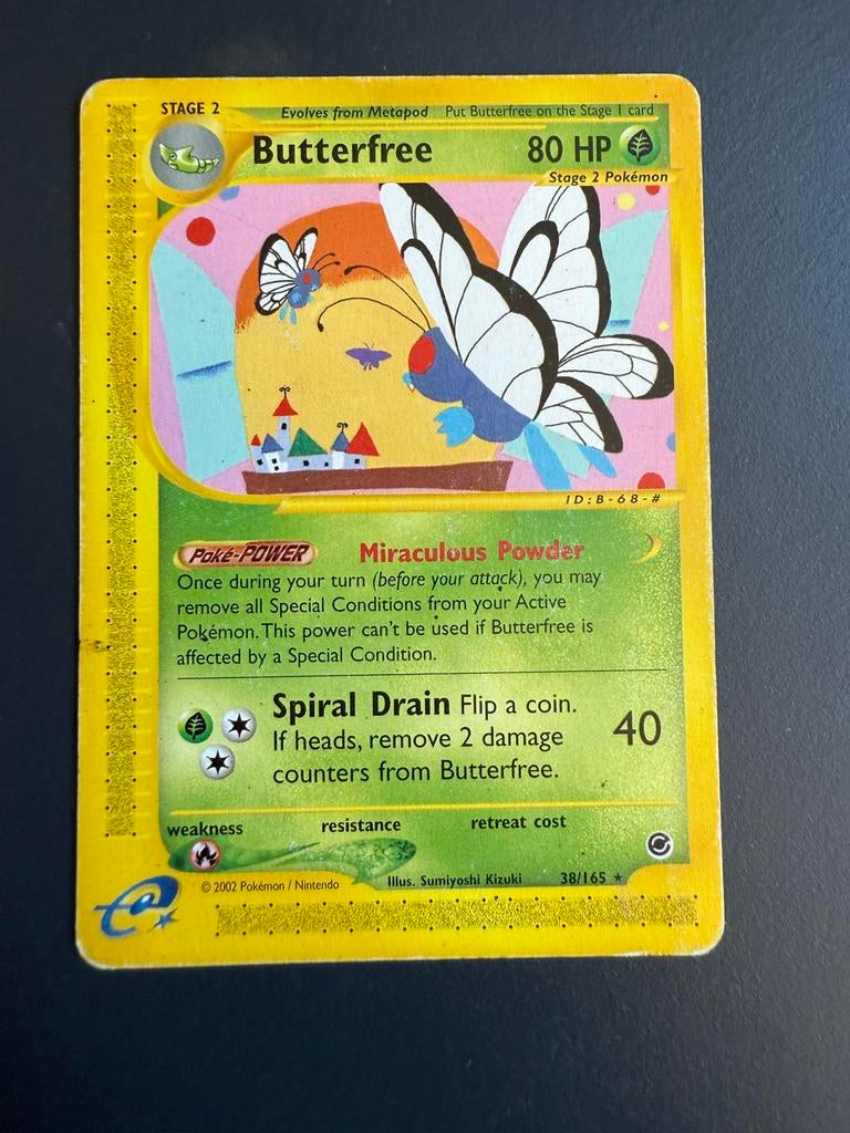 Butterfree Pokémon Kaart 2002 - Goede Staat, Ophalen of Verzenden, Gebruikt, Losse kaart