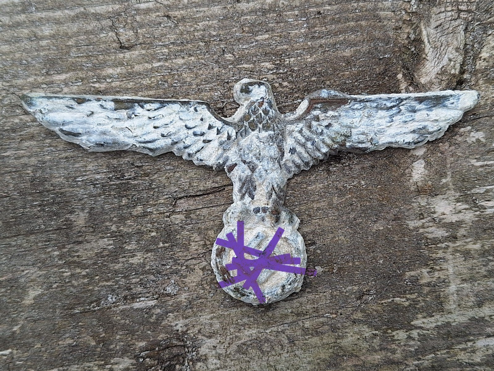 Zeldzaam Duits  pet adelaar embleem - Tweede Wereldoorlog, Ophalen of Verzenden, Landmacht, Duitsland, Embleem of Badge