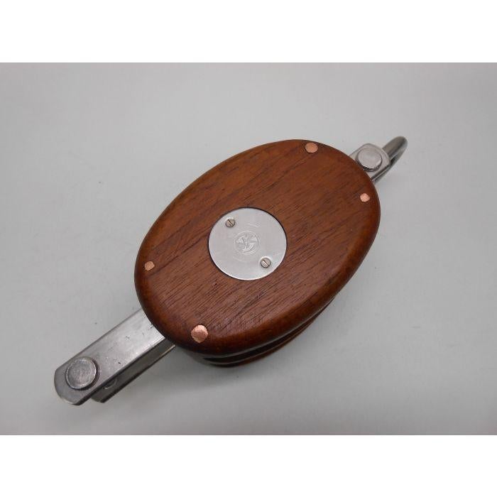 Houten Blok, Katrol, 2-schijfs, hondsvot, 16 -18 mm, teak, Watersport en Boten, Ophalen of Verzenden, Nieuw, Lijn of Blok